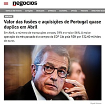 Valor das fuses e aquisies de Portugal quase duplica em Abril